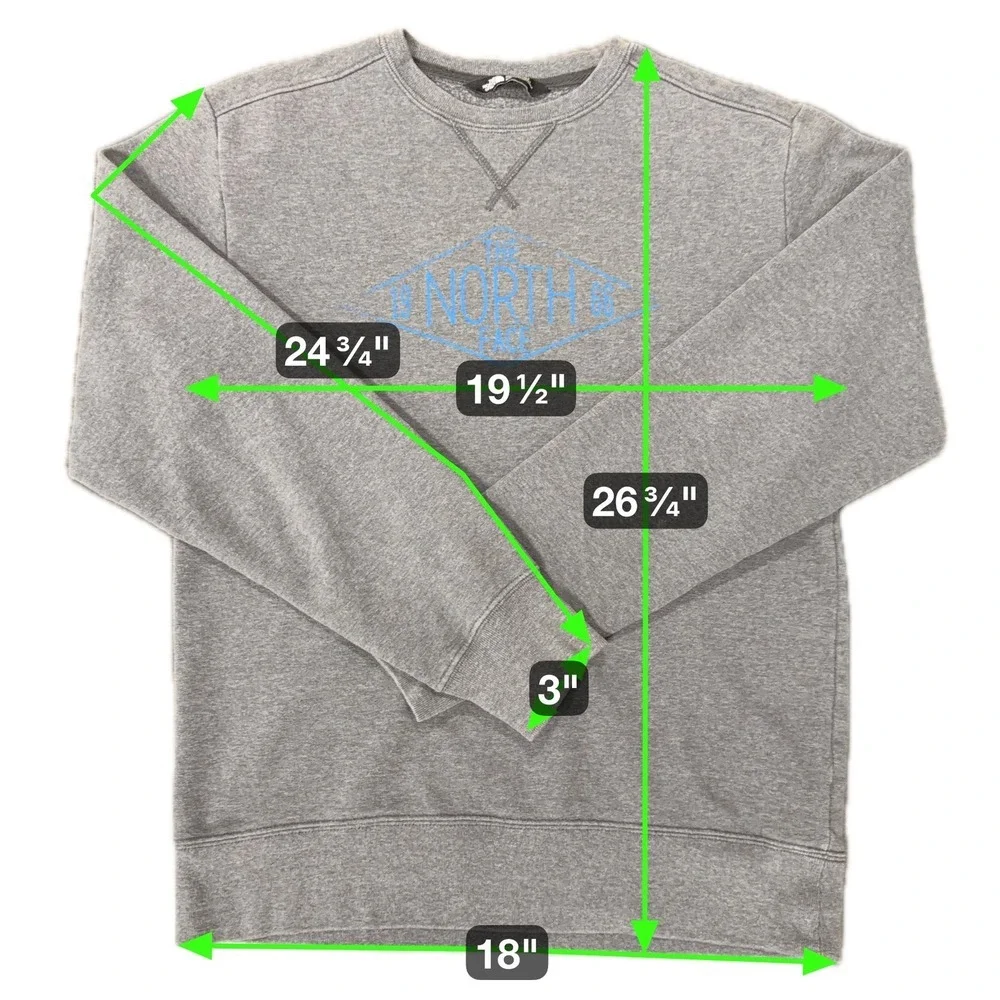The North Face 1966 Gray Crewneck Sweatshirt‎ Mens S/P